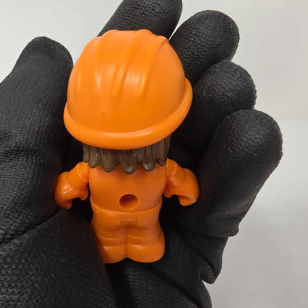 Plastic Backhoe Tractor Construction Orange Worker